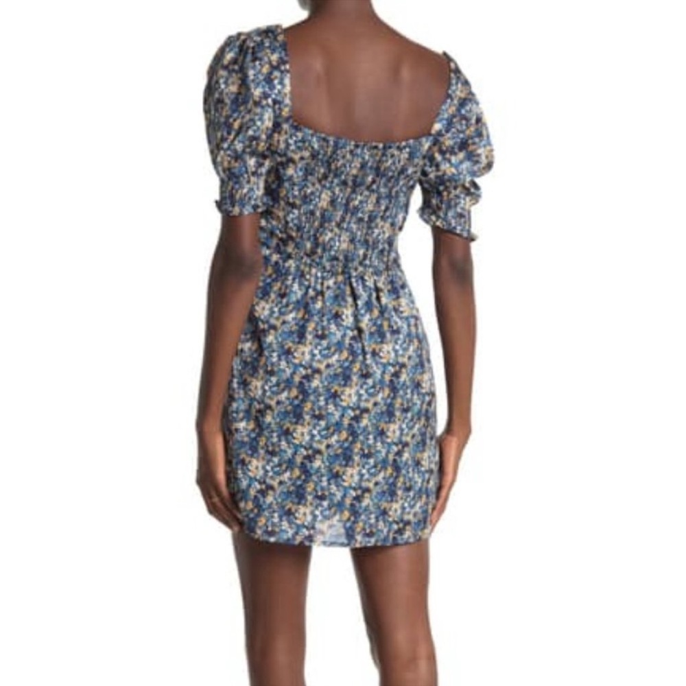 NWOT NSR Cami Sweetheart Neck Puff Sleeve Floral Print Mini Dress - Picture 2 of 10
